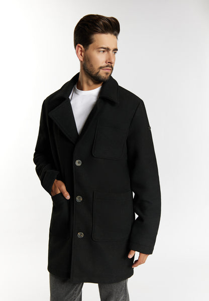 Dreimaster Vintage Men's Short Wool Blend Coat
