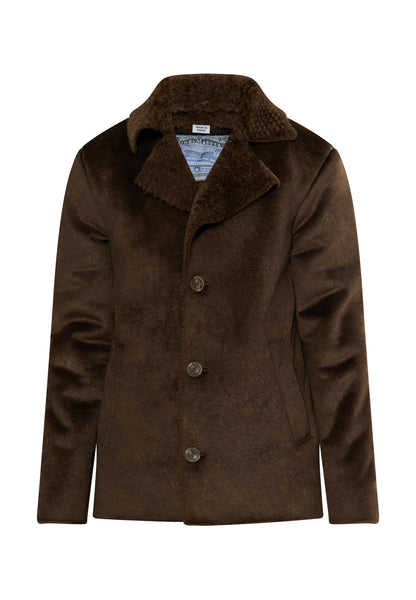 Dreimaster Vintage Herren Übergangsjacke aus Fellimitat