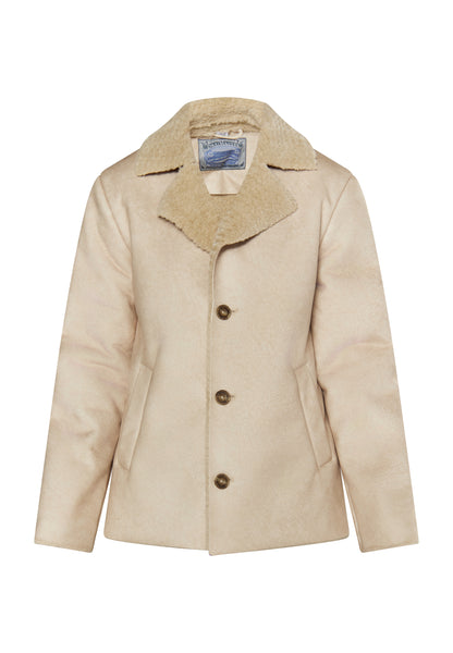 Dreimaster Vintage Herren Übergangsjacke aus Fellimitat