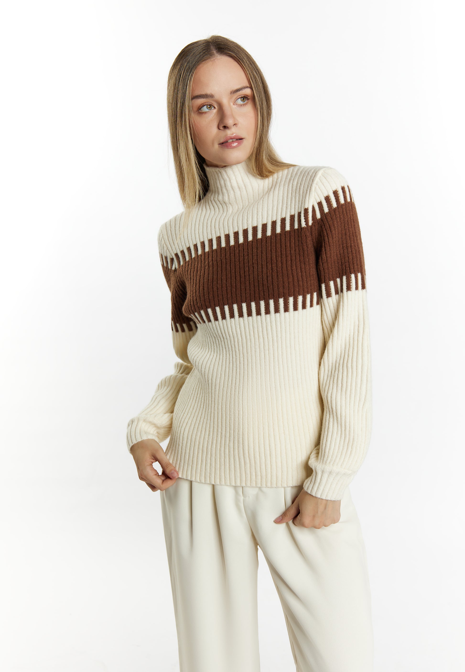 Dreimaster klassischer Damen-Strickpullover