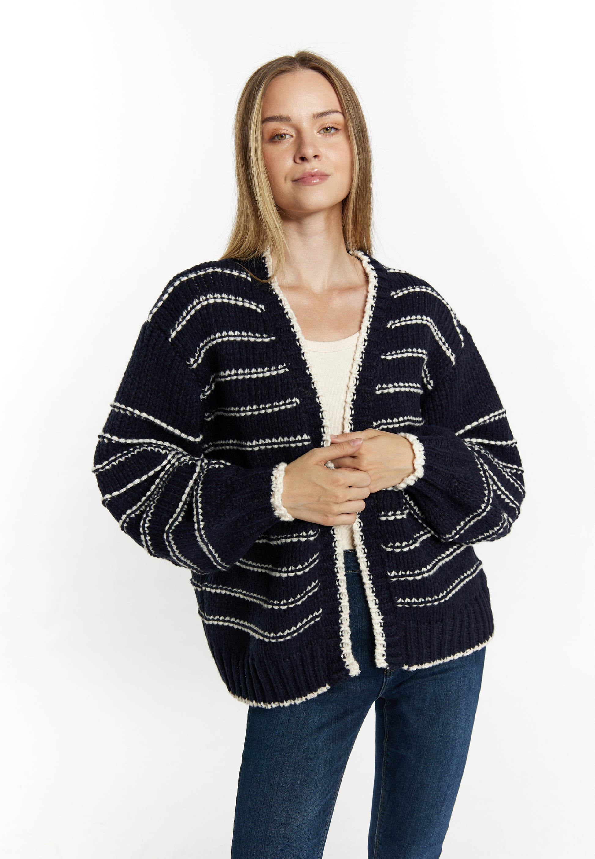 Dreimaster maritimer Damen-Cardigan