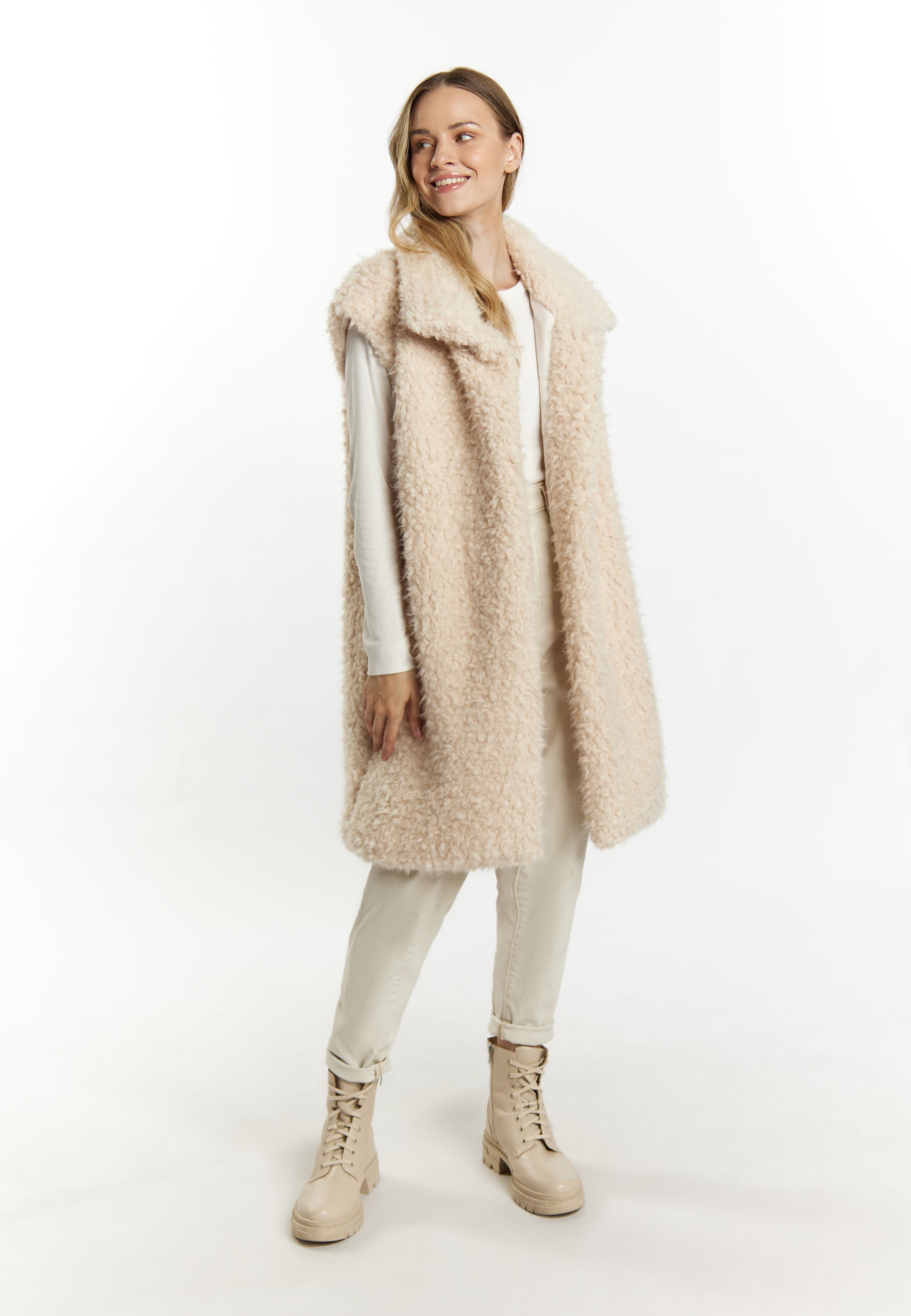 Dreimaster Vintage Damen-Langweste aus Kunstfell