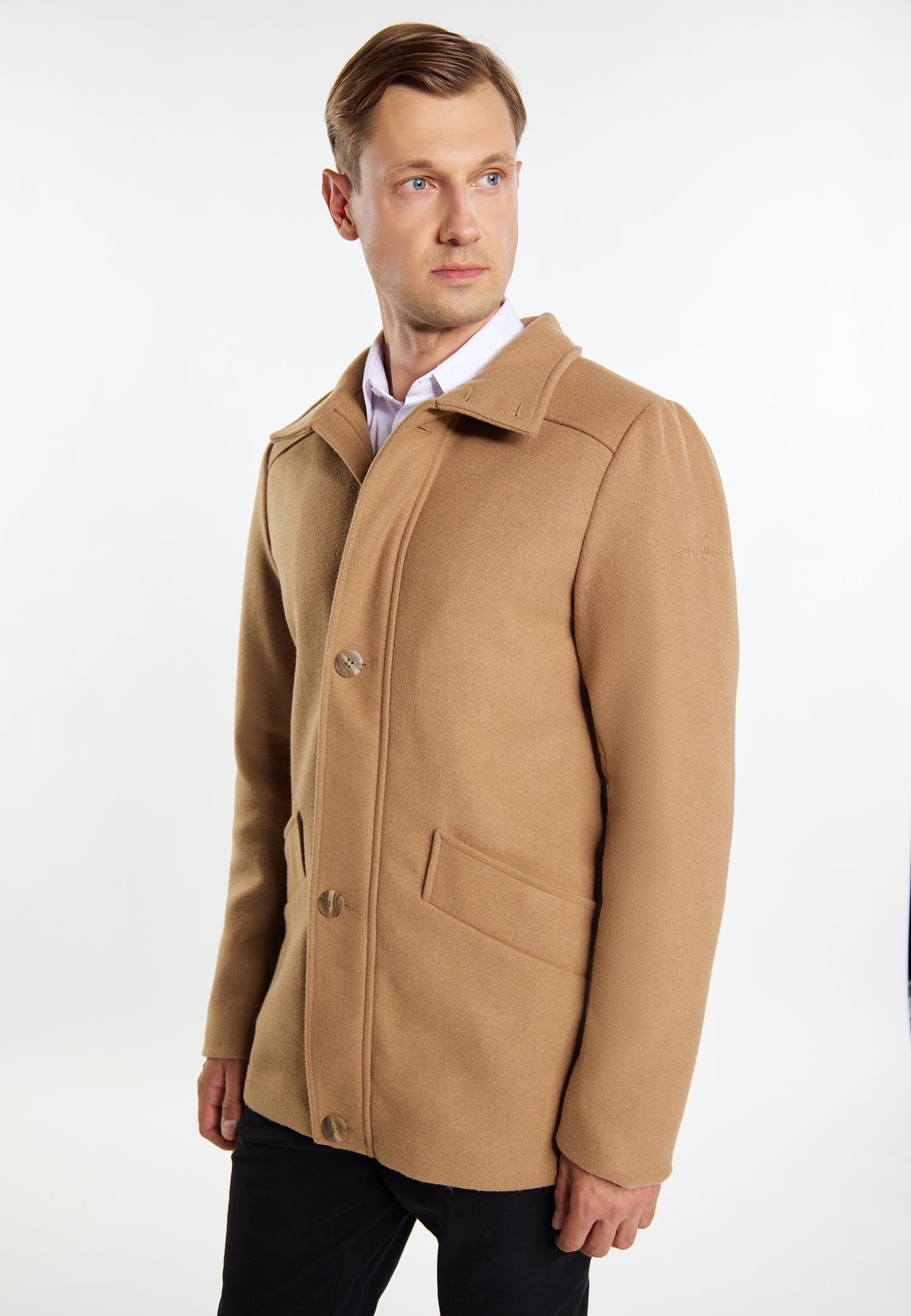 Dreimaster Klassik Men's Transitional Jacket Made From A Wool Blend
