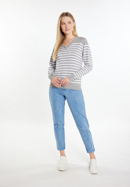 DreiMaster Maritim Damen Strickpullover + Einkaufstaschen-Set