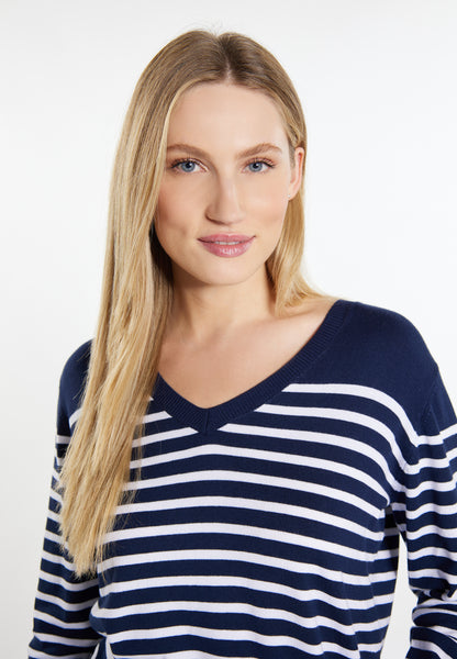 DreiMaster Maritim Damen Strickpullover + Einkaufstaschen-Set