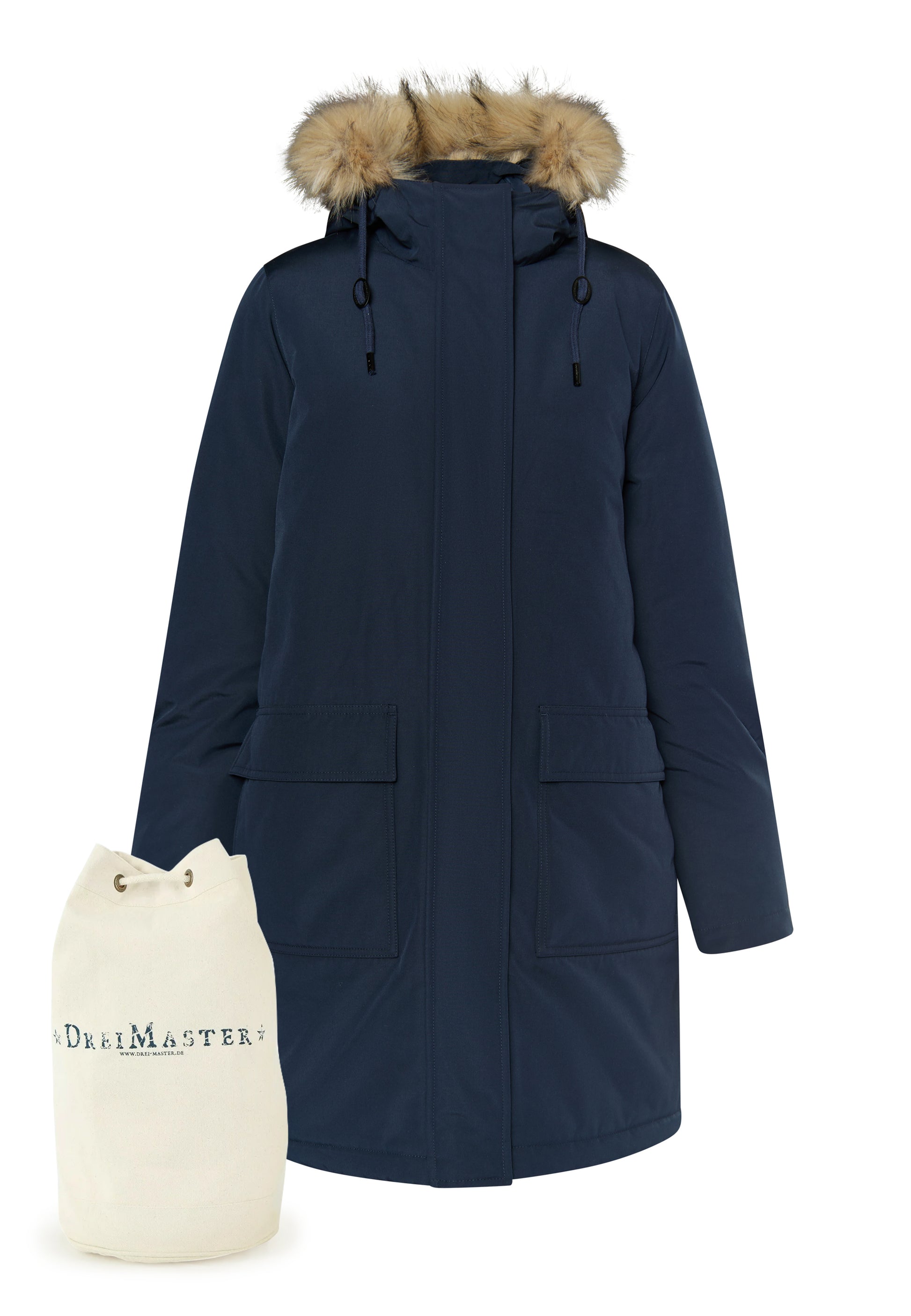 Dreimaster Klassik Damen Parka + Einkaufstasche - Set