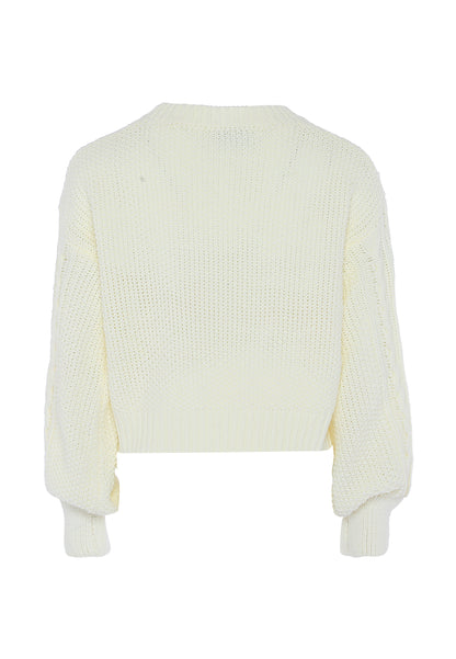 Dreimaster Vintage Damen Zopfstrickpullover
